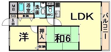 プラマー2番館の間取り画像