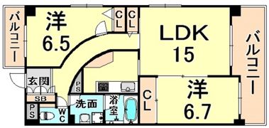 ラディエ南武庫之荘IIIの間取り画像