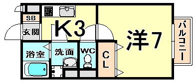 クレール B棟の間取り画像