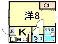 シャトー北大物の間取り画像