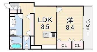 コンフォート武庫川の間取り画像
