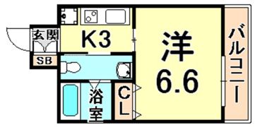 SWISS立花の間取り画像