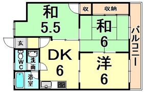 マンション摂陽の間取り画像