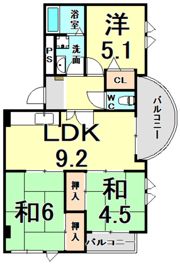 宮地マンションの間取り画像