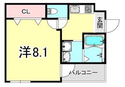 フジパレス神戸本町ウエストの間取り画像
