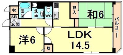 プラマー2番館の間取り画像