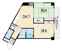 武庫之荘北アイビーコートの間取り画像