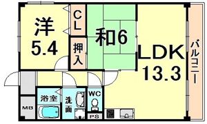 エスポワール南清水の間取り画像