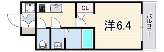 エスリード神戸兵庫駅アクアヴィラの間取り画像