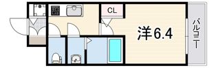エスリード神戸兵庫駅アクアヴィラの間取り画像