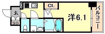 エスリード神戸兵庫駅マリーナスクエアの間取り画像