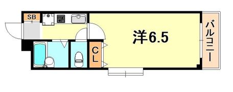 Aurora Court兵庫駅前の間取り画像