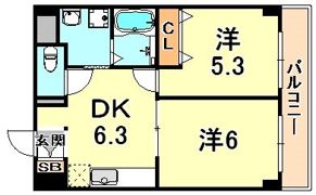 リダイ六甲の間取り画像
