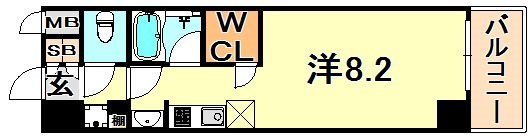 アスヴェル神戸元町海岸通の間取り画像