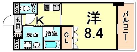 ベルファース尼崎の間取り画像