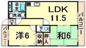 ラディエ南武庫之荘の間取り画像