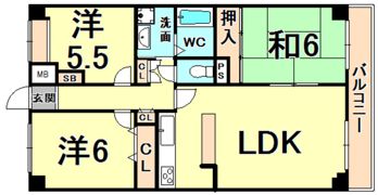 グリーンヴィラ武庫の間取り画像