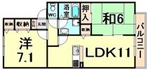 ジュネス武庫之荘3 B棟の間取り画像