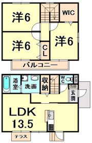 武庫JIN D棟の間取り画像
