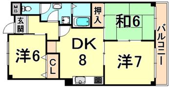リアライズ武庫之荘の間取り画像