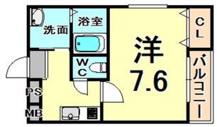 フジパレス塚口東V番館の間取り画像