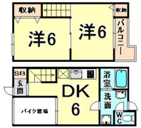 バイカーズツインハウスの間取り画像