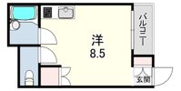 キューブ武庫川Iの間取り画像