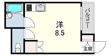 キューブ武庫川Iの間取り画像