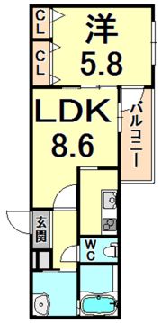 フジパレス東桜木町2番館の間取り画像