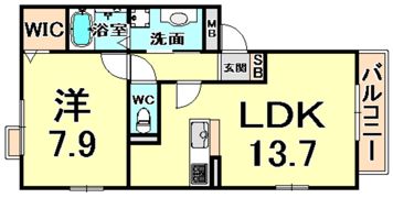 ゾンネ武庫之荘の間取り画像