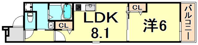 フジパレス南武庫之荘1番館の間取り画像