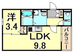 LINES CHROME（ラインズ クローム）の間取り画像