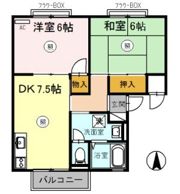 ホワイトヴィラ弐番館の間取り画像