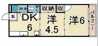 攝陽ハイツ開明町の間取り画像