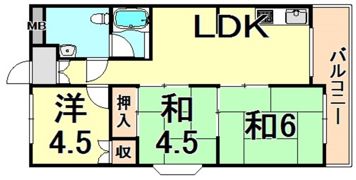 サンハイツホリウチの間取り画像