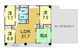 エルベコート東園田の間取り画像