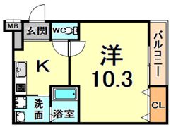 フジパレス立花駅東I番館の間取り画像