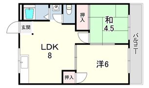 ツガワハイツの間取り画像
