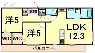 へーベルメゾントウワの間取り画像