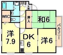 キアラ富松 A棟の間取り画像