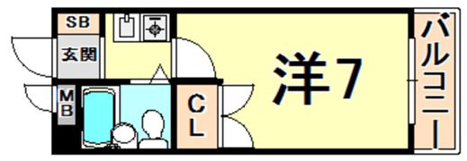フェリスコート東園田の間取り画像