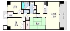 尼崎D.C.グランスクエアNORTH棟の間取り画像