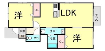 セジュール名和の間取り画像