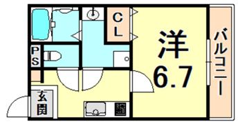 ケイズスクエア尼崎の間取り画像
