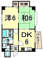 ロジュマン立花の間取り画像