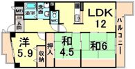 ユーコート武庫之荘の間取り画像