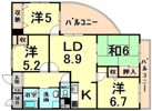 ユーコート武庫之荘の間取り画像