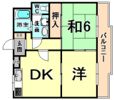 武庫之荘ベルエアーの間取り画像