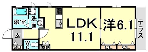 ボンボニエールの間取り画像