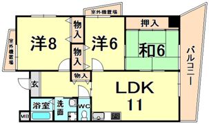 ラ・フォーレ武庫川の間取り画像